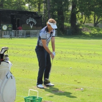 Joost Luiten on the driving range at Wentworth